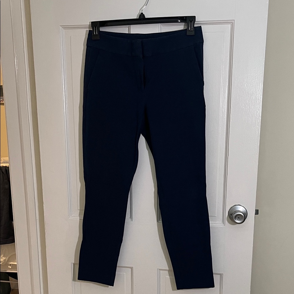 LOFT Dark Blue Textured Pants